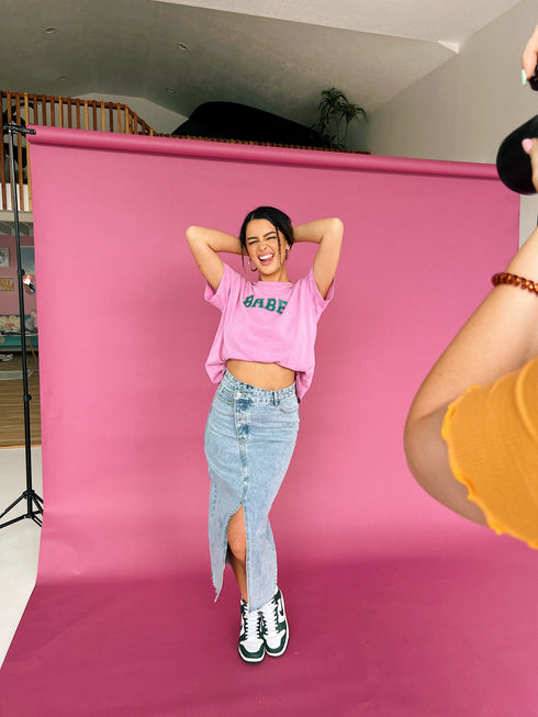 Hey Babe Tee// Pink